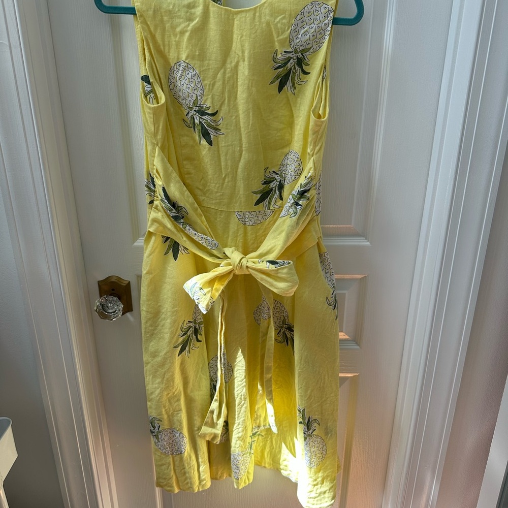 Yellow Pineapple Print Dress